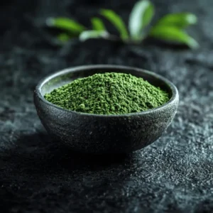 Kratom en polvo Green Bali en un cuenco