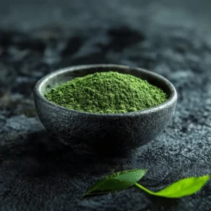 Green Maeng Da kratom powder in a bowl