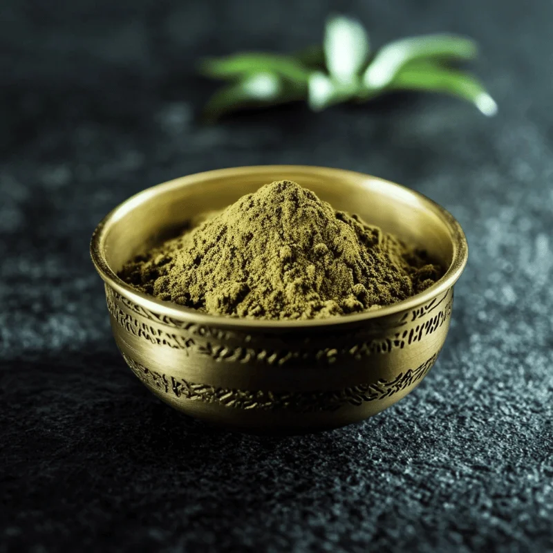 Kratom v prášku Red King ve zlaté misce