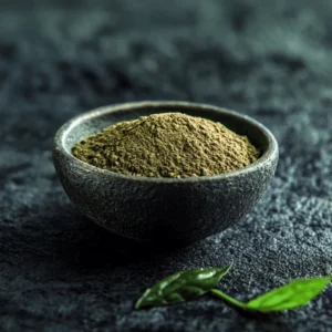 Kratom en polvo Red Maeng Da en un cuenco