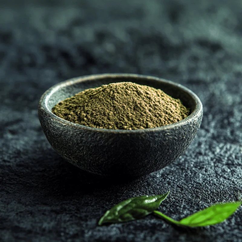 Kratom en polvo Red Maeng Da en un cuenco