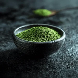 Kratom en polvo White Bali en un cuenco